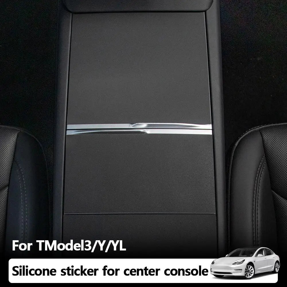 silicone adhesive patch for the central control panel of the Tesla Model3/Y/YL for Interior Suit Accessories Peaceful Pleasures Health and Wellness Black