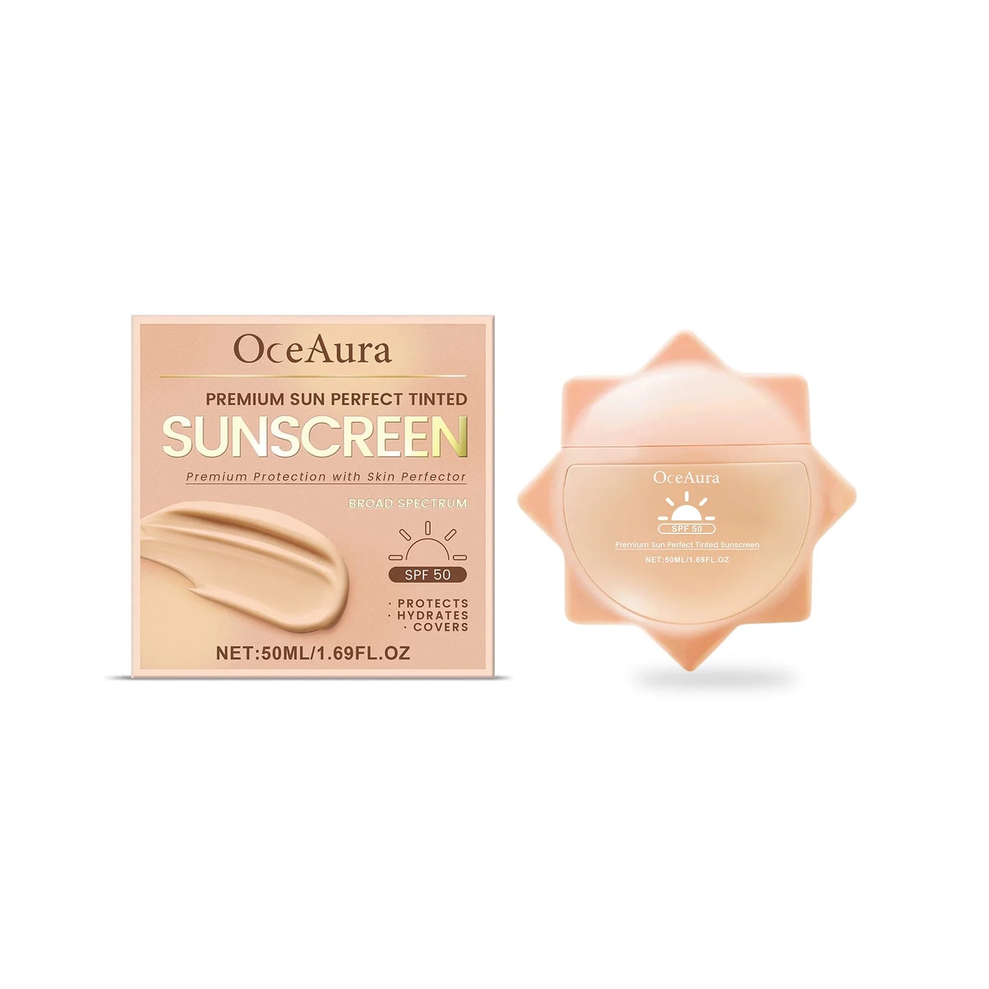 Sunscreen For Face Whole Body SPF 50+ UV Resistant Skin Protection Anti Sunburn Oil Control Moisturizing Sun Isolation Cream Peaceful Pleasures Health and Wellness 50ml Boxed