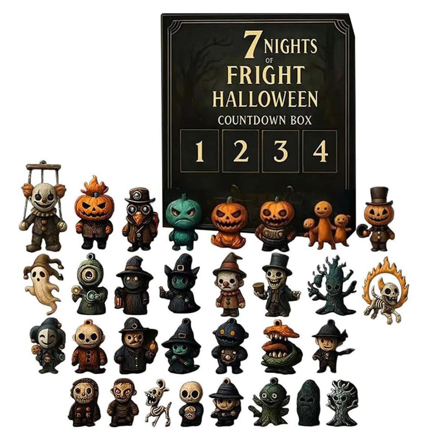 31 Nights Of Fright For Halloween Countdown Box 2025 Advents Calendar For Halloween With 31 Spookys Surprise Toys For Kids Peaceful Pleasures Health and Wellness 7 Days As Shown