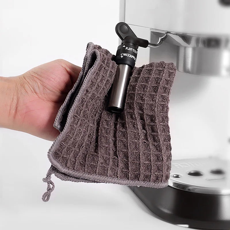 Coffee Bar Square Cleaning Towels Barista Cloth, Espresso Coffee Cleaning Accessories Soft Absorbent Kitchen Accessories Peaceful Pleasures Health and Wellness Brown