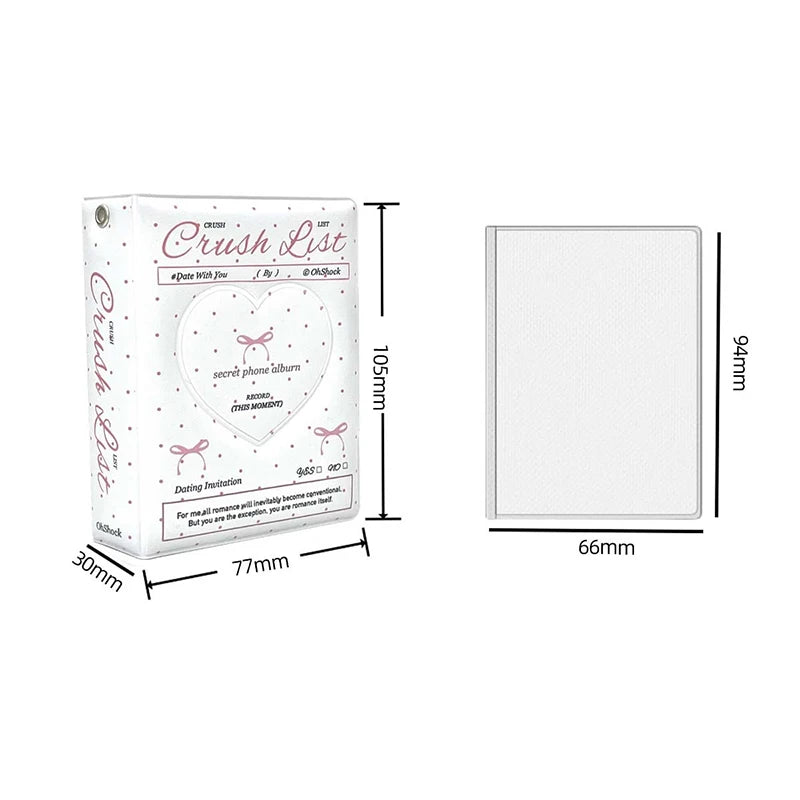 Mini Photo Card Album Book | PU Small Card Storage Binder