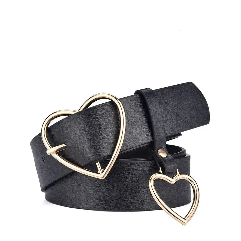 Creative Fashion Women Heart-shaped Buckle Waist Belt Version