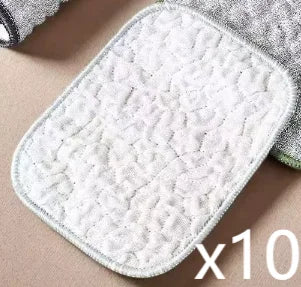 Microfiber Double-Side Dishcloth – Reusable Non-Stick Washcloth