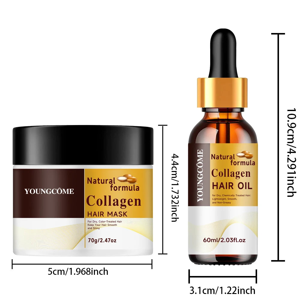 Oil and Shampoo Deep Nourishing Scalp Remove Dandruff Strengthens Hair for Shiny Shampoo Hair Care Peaceful Pleasures Health and Wellness YH1210 70g 60ml