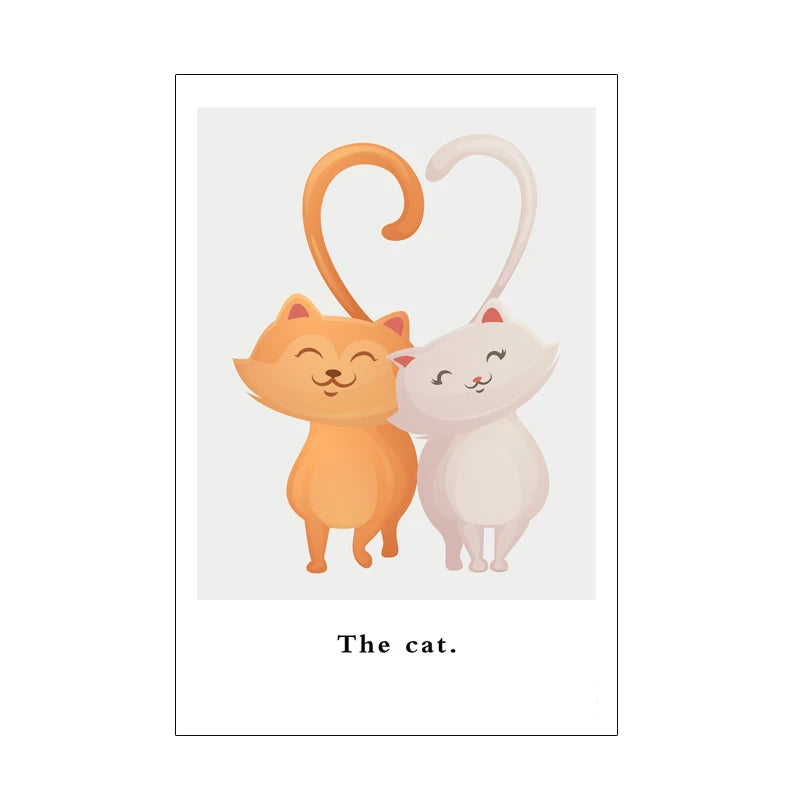 Funny Cute Cat Canvas Wall Art | Unframed Home Decor Poster