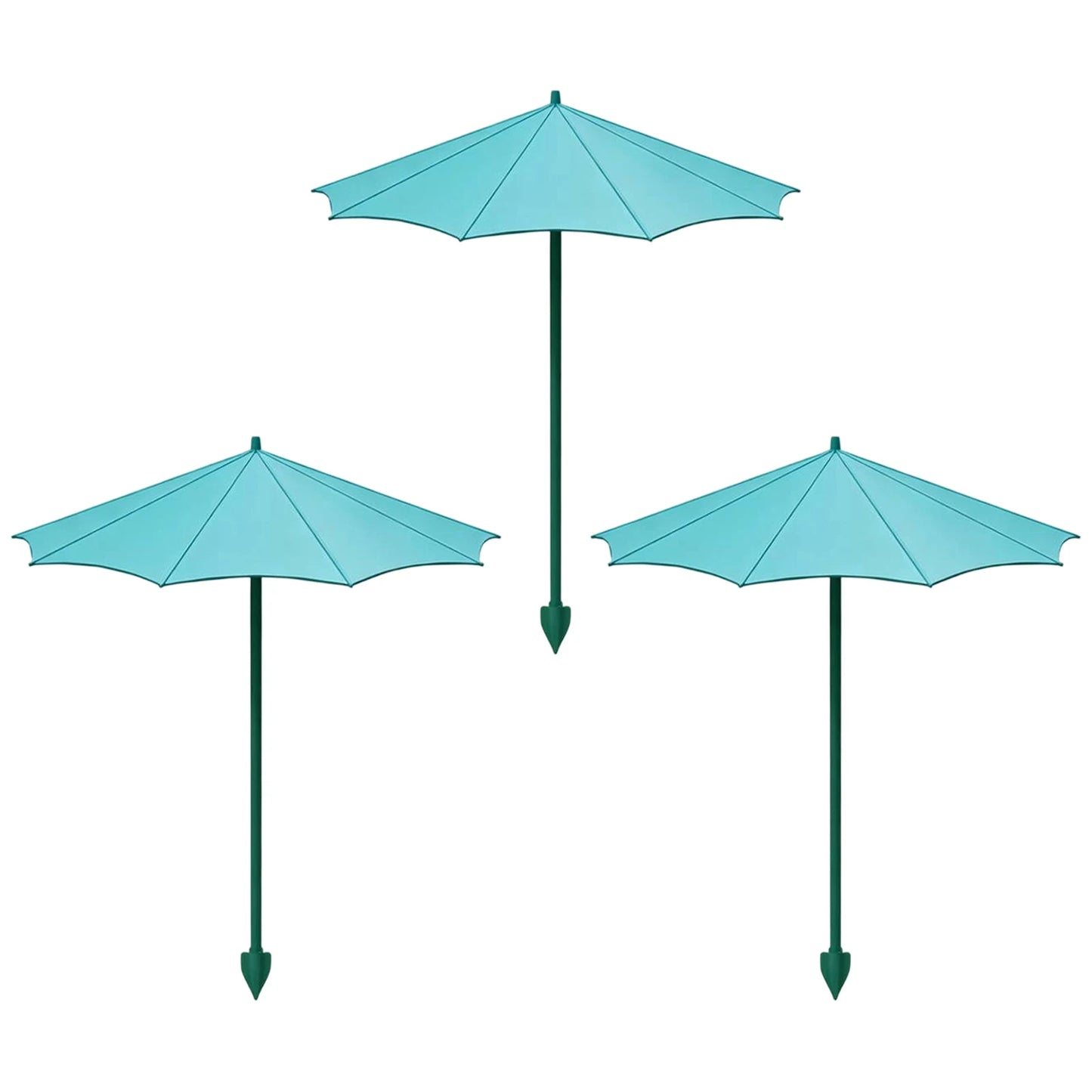 1/3Pcs Outdoor Plant Sun Shade Canopy Weatherproofs Garden Stake Plant Shade Umbrella Anti-Scorch Outdoor Garden Supplies Peaceful Pleasures Health and Wellness 34cm Blue 3PCS
