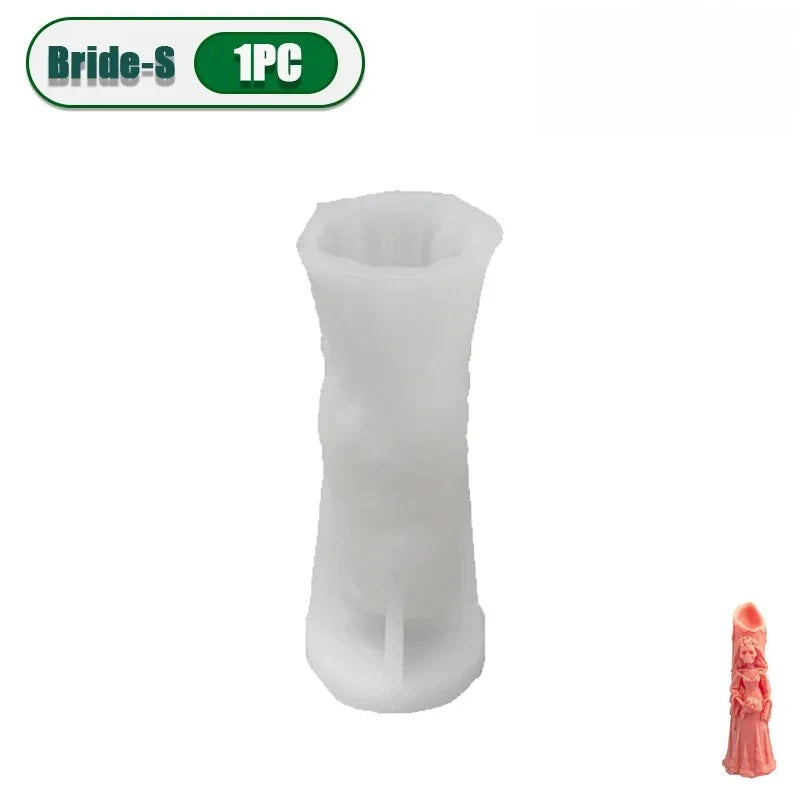 Halloween Skull Ghost Bride Silicone Candle Mold – DIY Craft