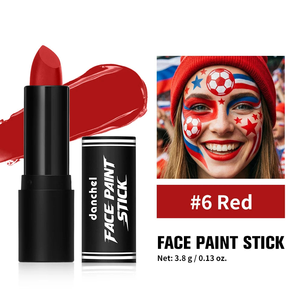 Multi-use Face Body Paint Stick Sports Eye Black Non-Toxic Hypoallergenic Halloween Cosplay Party SFX Makeup Tool Peaceful Pleasures Health and Wellness 6Red
