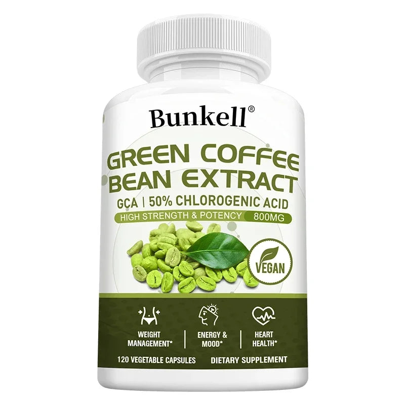 Green Coffee Bean Extract Capsules, Antioxidant, Support Metabolism & Daily Energy, Digestive & Cardiovascular Wellness Peaceful Pleasures Health and Wellness 120 count-1 bottle