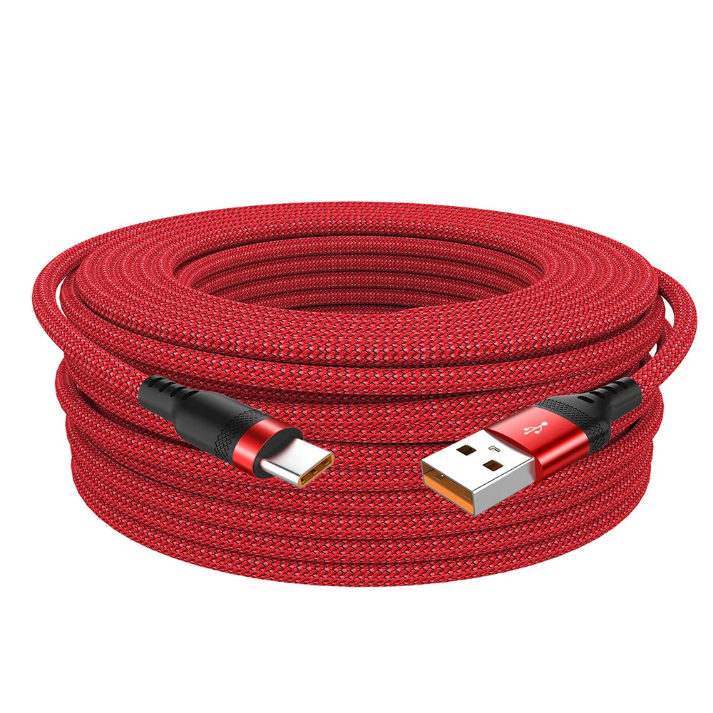 USB-C 6A Fast Charging Cable – Braided Nylon, 1m to 8m
