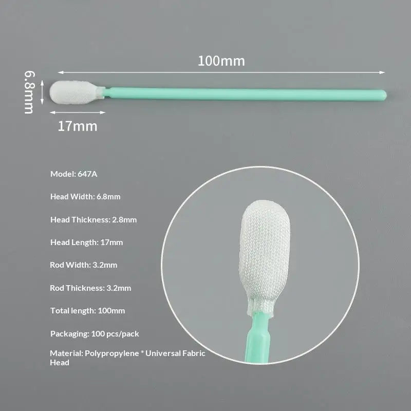 100-Pack Foam Swabs – Inkjet Printhead & Screen Cleaning Sticks