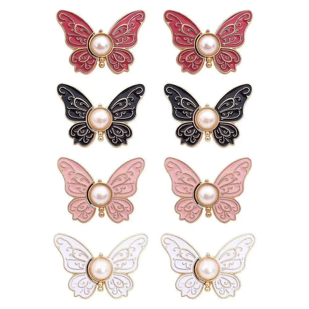 8-Pack Butterfly Adjustable Waist Clips | No-Sew Jean Button