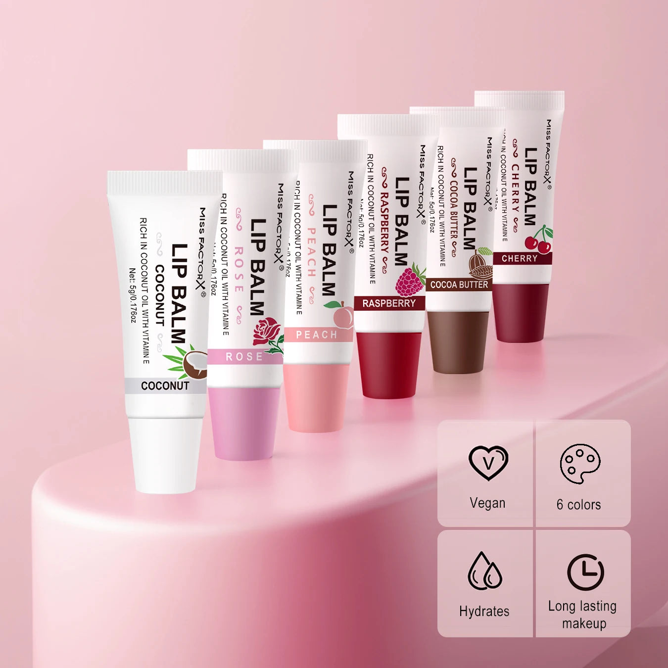 30-piece MISS FACTORX Hyaluronic Acid and Collagen Infused Lipstick - Deep Moisturizing, Long-lasting Lip Color, the perfect gif Peaceful Pleasures Health and Wellness