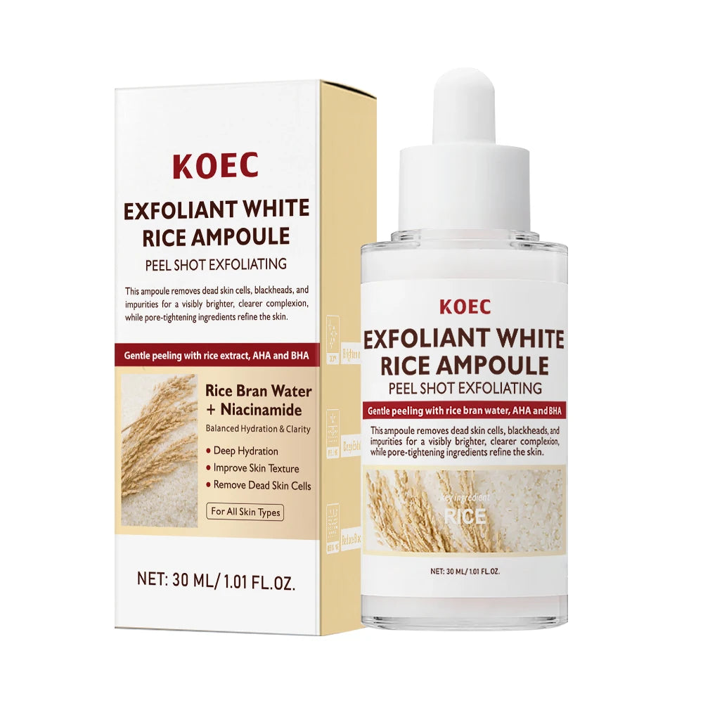 Rice Pure Natural Moisturizing Exfoliation Essence, Moisturizing and Cleaning Amphetamine, Removes Dead Blackheads and Impuritie Peaceful Pleasures Health and Wellness 2pcs 2