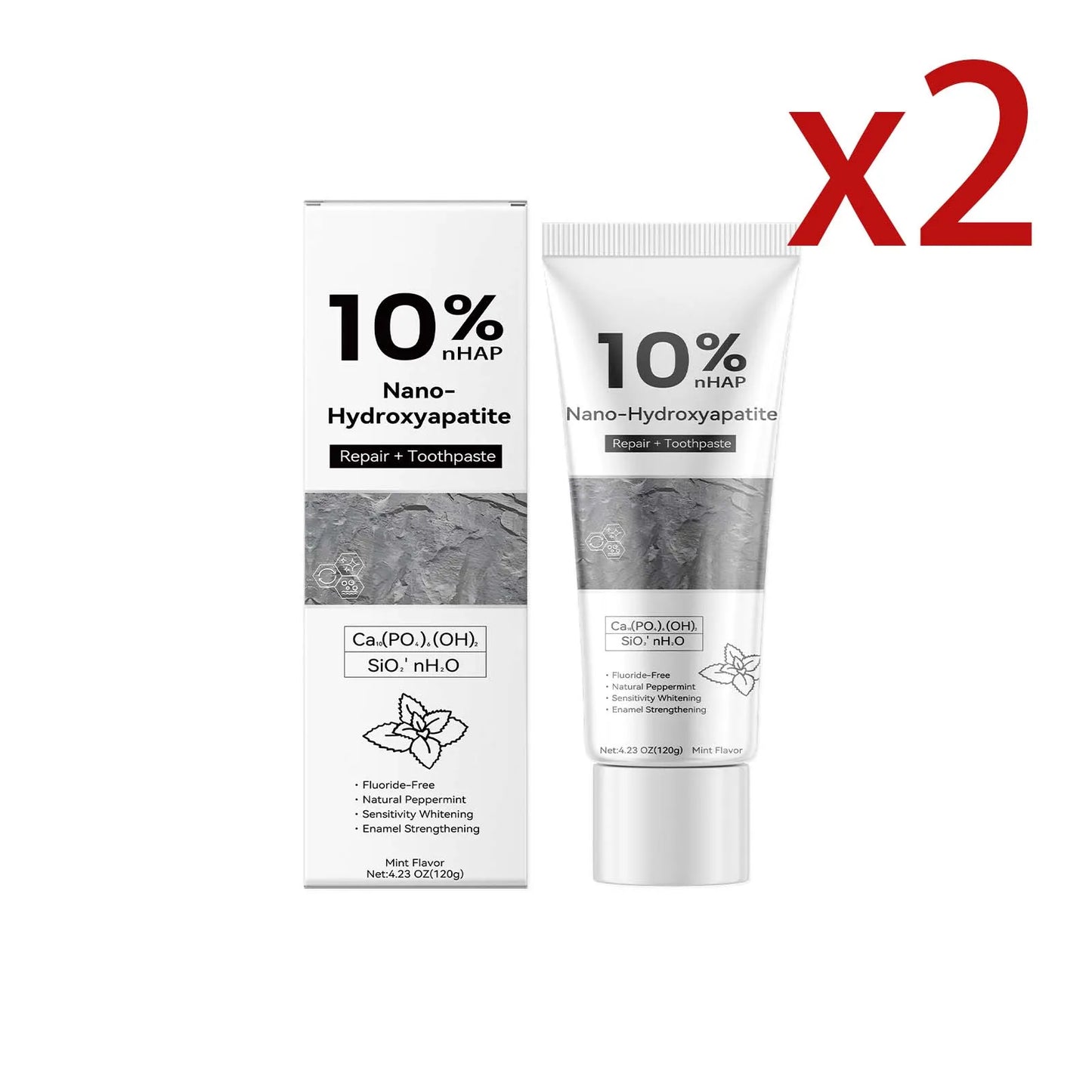 Teeth Brighten Repairing Toothpaste Enhance Tooth Enamel Relieve Gum Discomfort Removing Dental Plaque Fresh Breath Toothpaste Peaceful Pleasures Health and Wellness 2x120g
