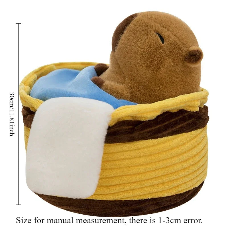 Capybara & Puffer Fish Plush Doll Set – Soft Stuffed Animal Gift