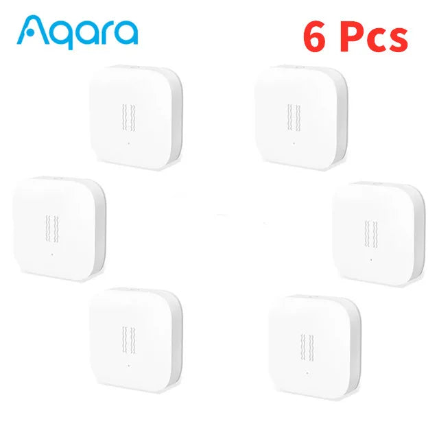 Aqara Smart Vibration Sensor Zigbee Smart Motion Shock Sensor Detection Alarm Monitor Built-in Gyro For Home Safety Mi Home App Peaceful Pleasures Health and Wellness 6pcs Vibration China Mainland