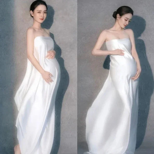 Satin Maternity Wrap Silky Scarf Maternity Posing Glossy Tossing Gown Fancy Pregnant Woman Wedding Photography Photo Peaceful Pleasures Health and Wellness color 16 1.5X 2M