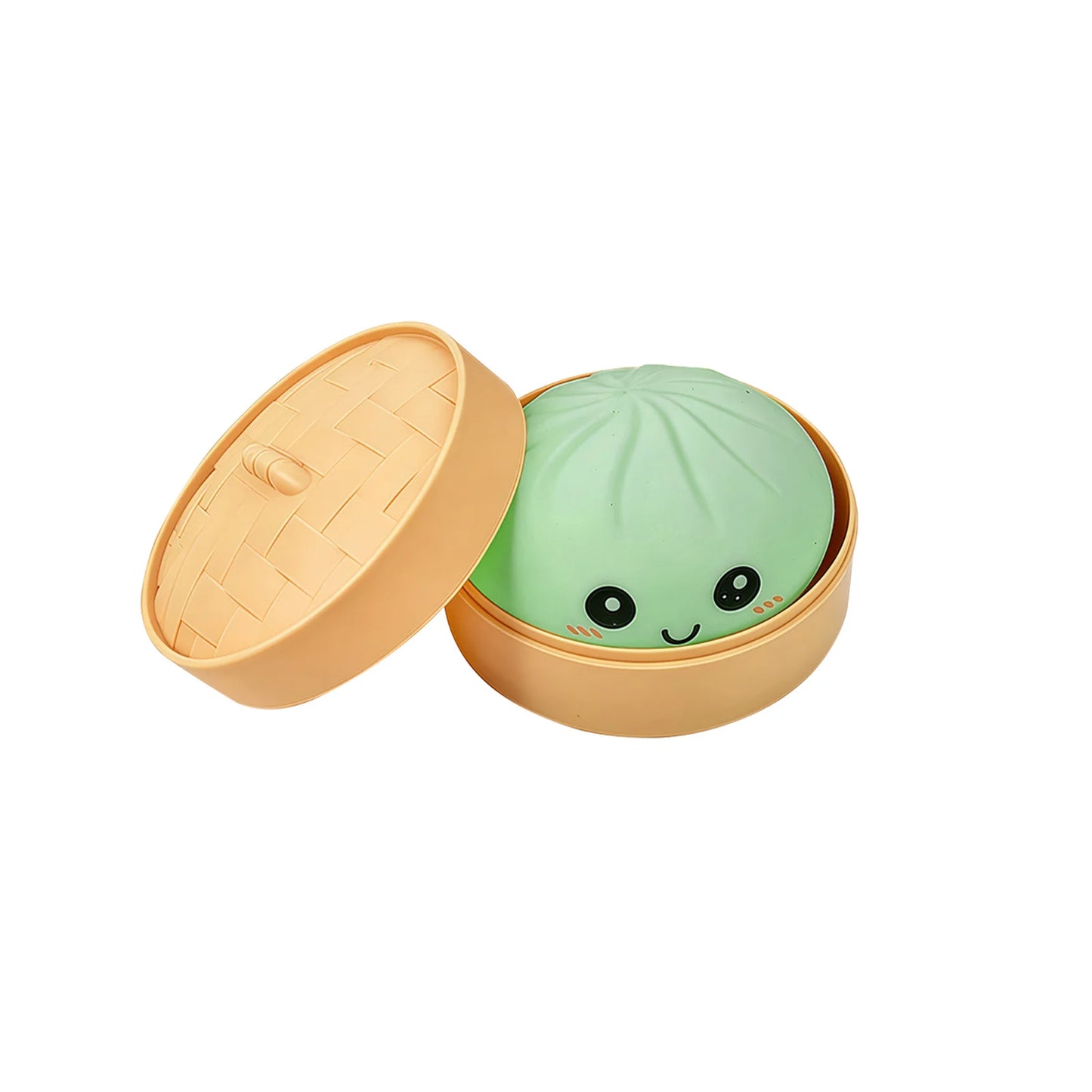 4 Color Fun Dumpling Squishy Toy With Steamer Soft Slow Resilience Toy Adult Stress Relief Sensory Ball Kid Safe Relaxation Tool Peaceful Pleasures Health and Wellness D