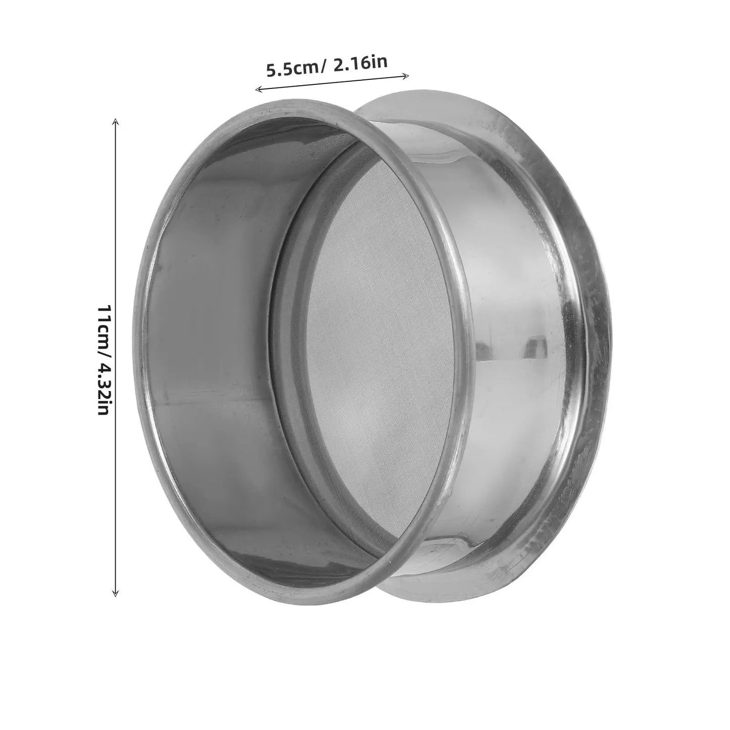 Stainless Steel Round Glaze Sieve 11Cm Portable Fine Mesh Filter Paint Strainer Ceramic Clay Pottery Tool Fine Mesh Strainer Peaceful Pleasures Health and Wellness 11X11X5.5CM