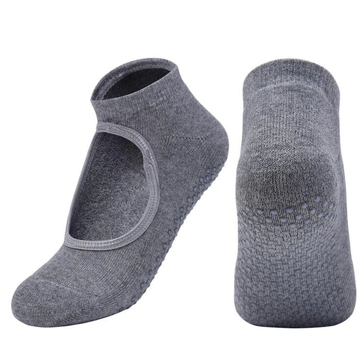 Women Yoga Toe Socks High Quality Anti Slip Five Fingers Pilates Socks Quick Dry Grip Fitness Dance Training Toe Socks For Girls Peaceful Pleasures Health and Wellness Gray One Size