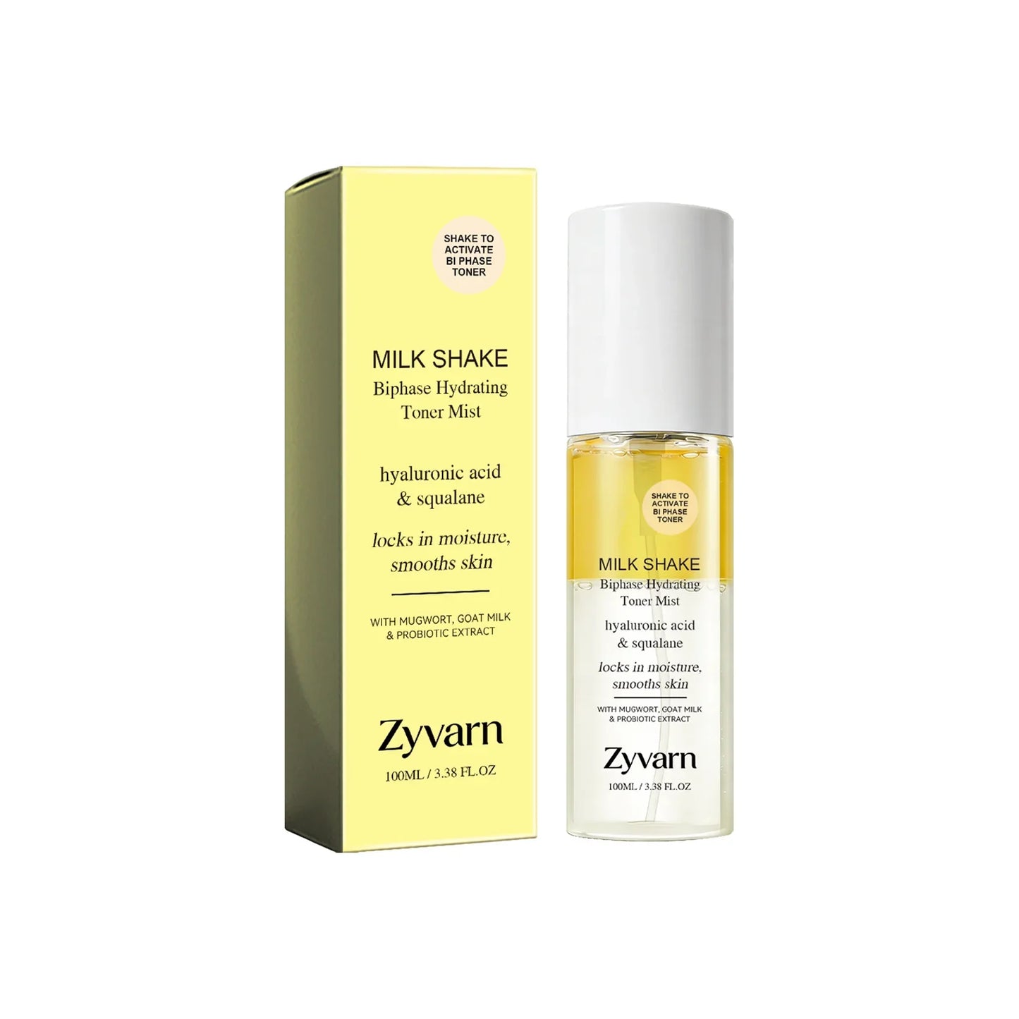 Zyvarn Biphase Hydrating Toner Spray – Hyaluronic Acid & Squalane