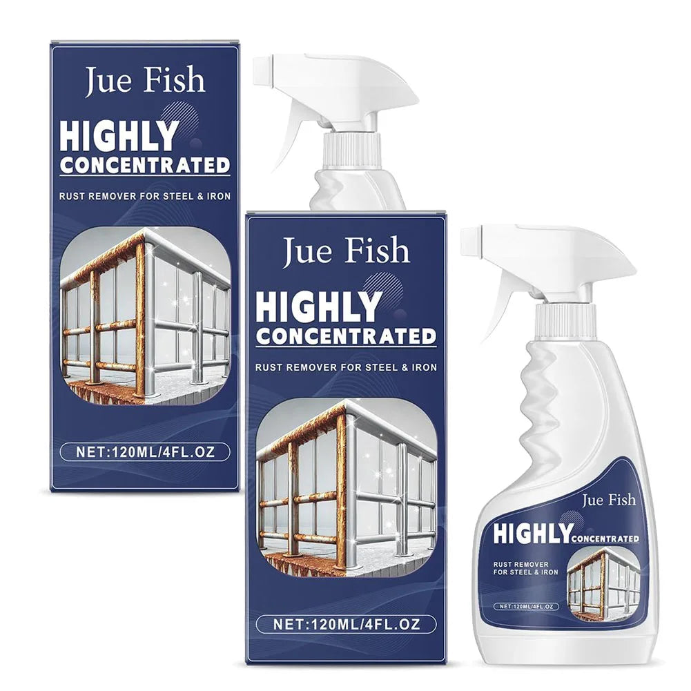120ml Industrial Strong Stainless Steel Rust Remover - Powerful Cleaning Agent for Steel, Iron, Reinforcing Bars Metal Component Peaceful Pleasures Health and Wellness 2PCS