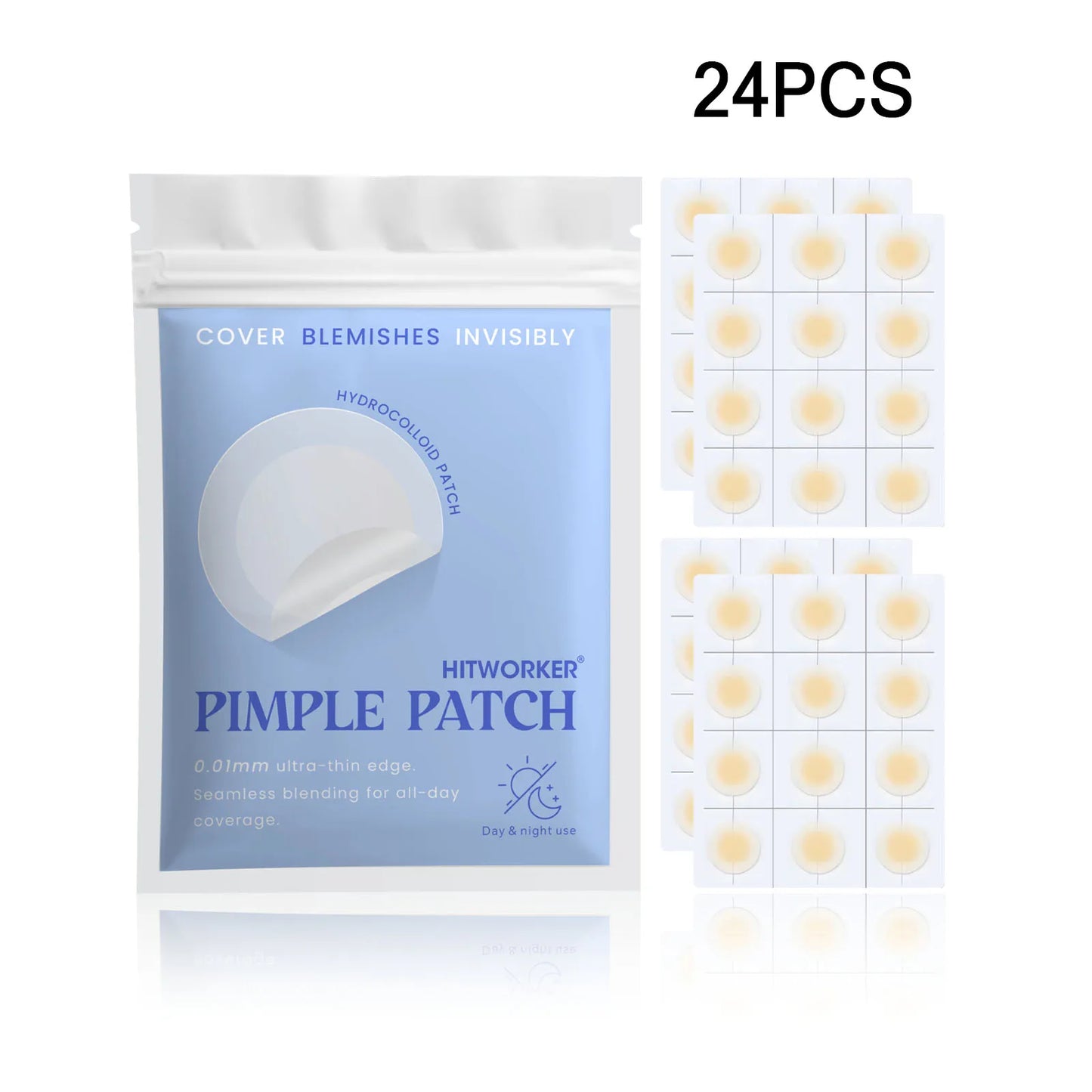 Hydrocolloid Acne Patches 24/48 Pack – Waterproof & Breathable