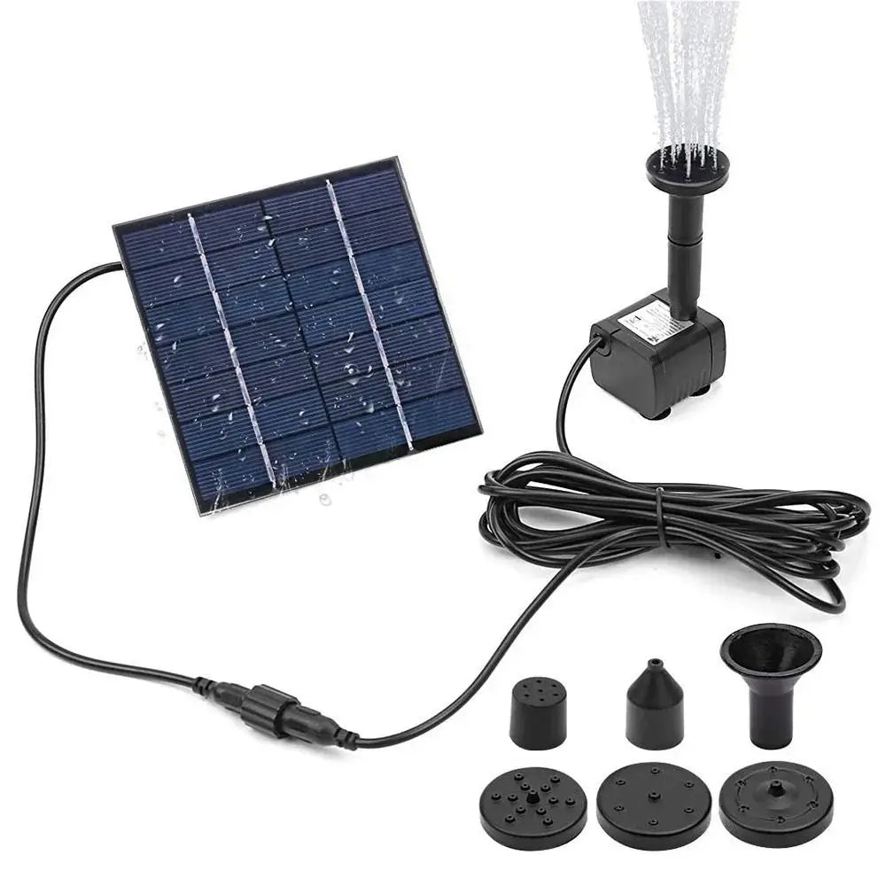 Solar Fountain Pump Kit – 4 Nozzles, 200L/H Garden & Bird Bath