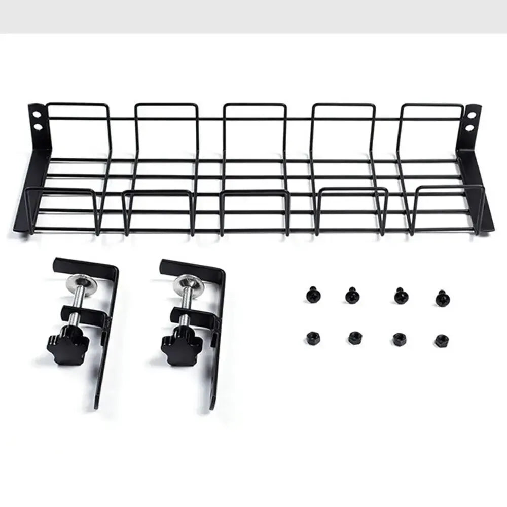 Under Table Storage Rack Metal Cable Management Tray Home Office Desk Wire Organizer No Punching Kitchen Storage Accessories Peaceful Pleasures Health and Wellness