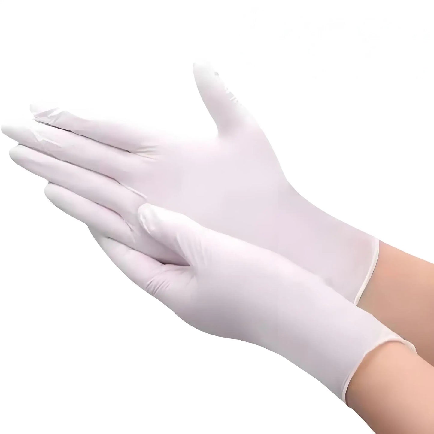 Disposable Nitrile Gloves Multi-color Auto Repair Food-grade Nitrile Gloves Thickened Durable and Comfortable 50pcs/100pcs Peaceful Pleasures Health and Wellness white-100pcs M