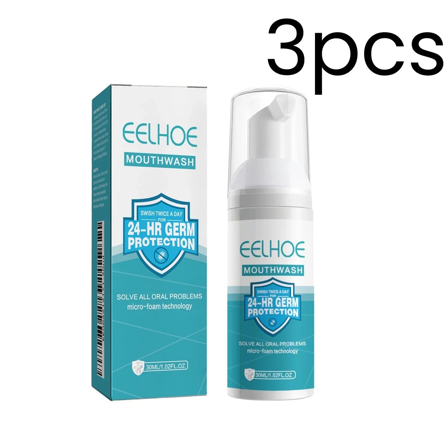 EELHOE Foam Mouthwash – Fresh Breath, Plaque & Gum Care 30ml