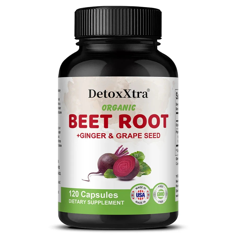 Beet Root Capsules for Athletic Performance Support Peaceful Pleasures Health and Wellness 120 count-1 bottle