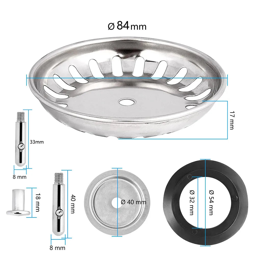 Premium Kitchen Sink Strainer Stainless Steel 80 82 Bathroom Sinks
