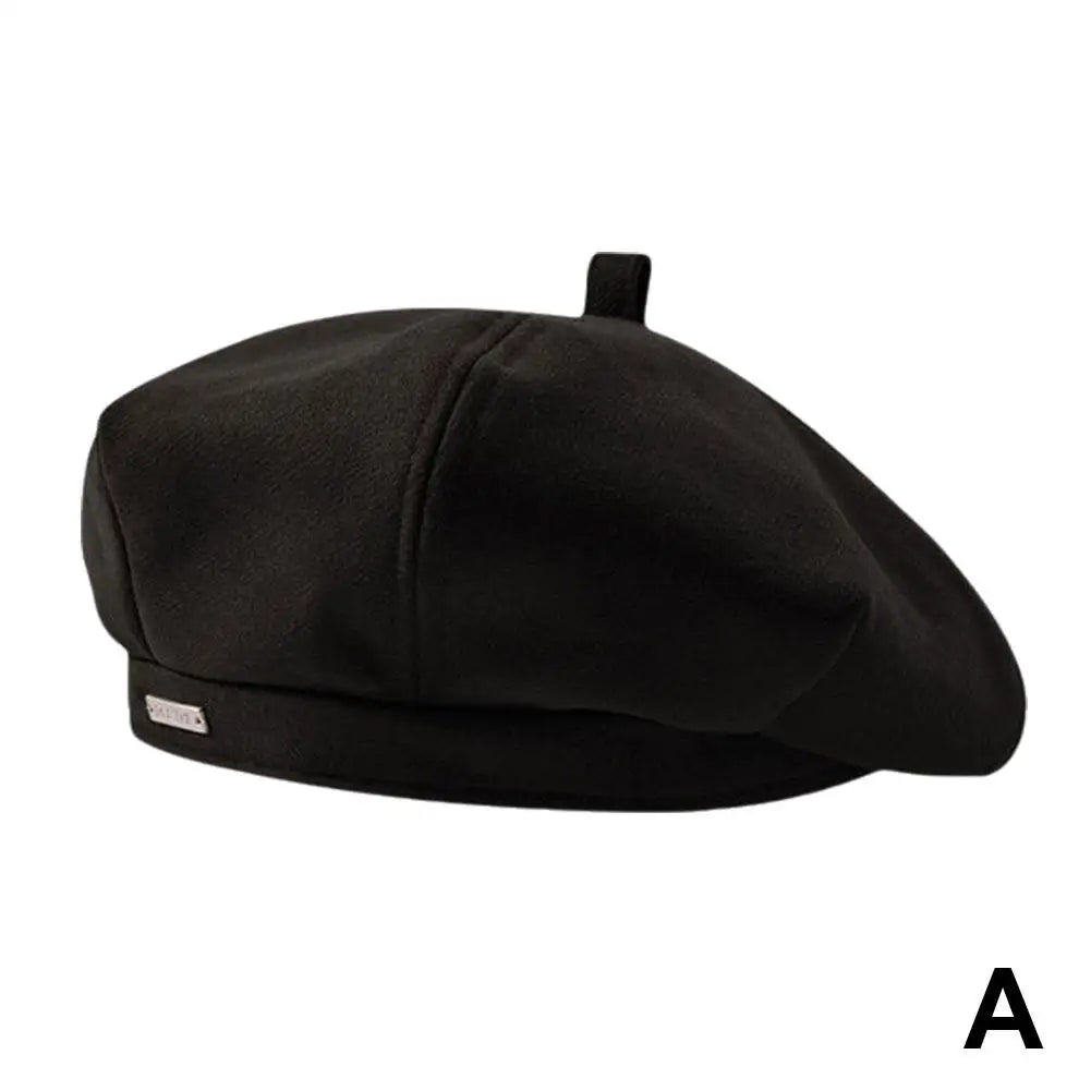 Women's Vintage French Plaid Beret Hat – Painter Style Cap