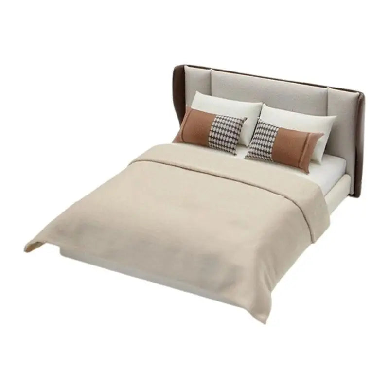 Miniature Single Bed Model – Cream ABS Dollhouse Bedroom Furniture