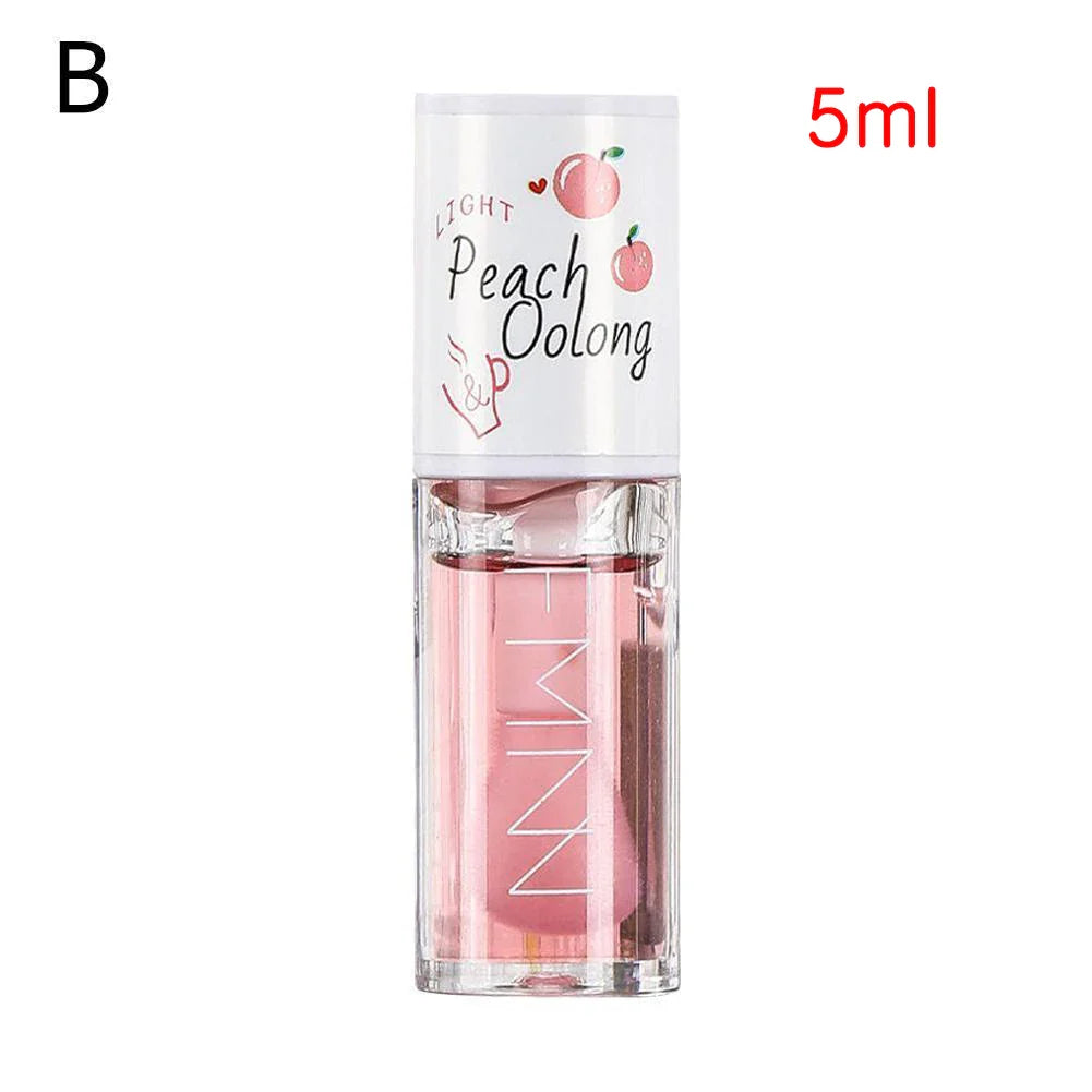 Kawaii Honey Peach Lip Oil – Tinted Plumper & Hydrating Serum
