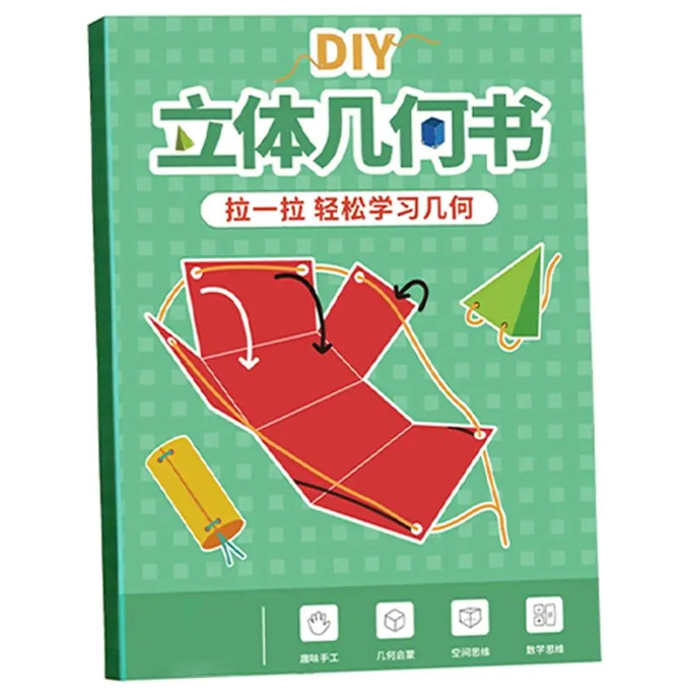 3D Geometry Children's Quiet Book Montessori Education Tracking Workbook Spatial Thinking DIY Math Learning Book Peaceful Pleasures Health and Wellness D