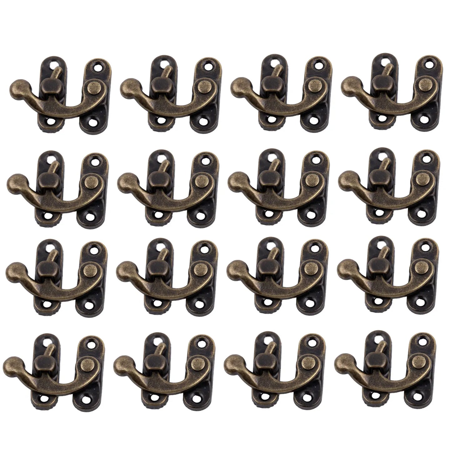 30-Pack Toggle Hasp Latch Clasps for Wooden Boxes – Gold, Bronze