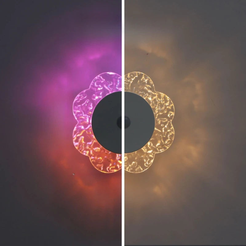 Eight Petal Flower Wall Lamp | Motion Sensor, Dimmable, No Wiring