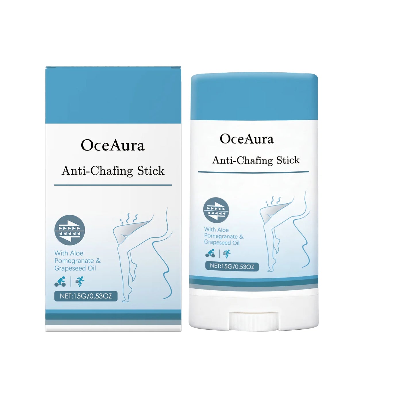 OceAura Anti-Chafe Stick – Sweat-Proof Skin Protection 15g
