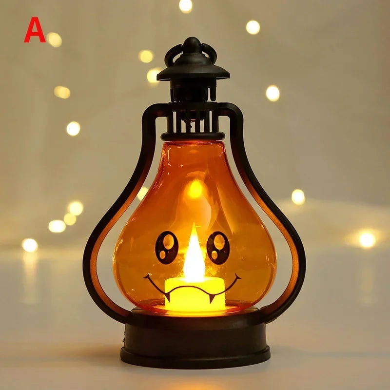 Halloween Portable LED Pumpkin Lantern Ghost Shape Handheld Light