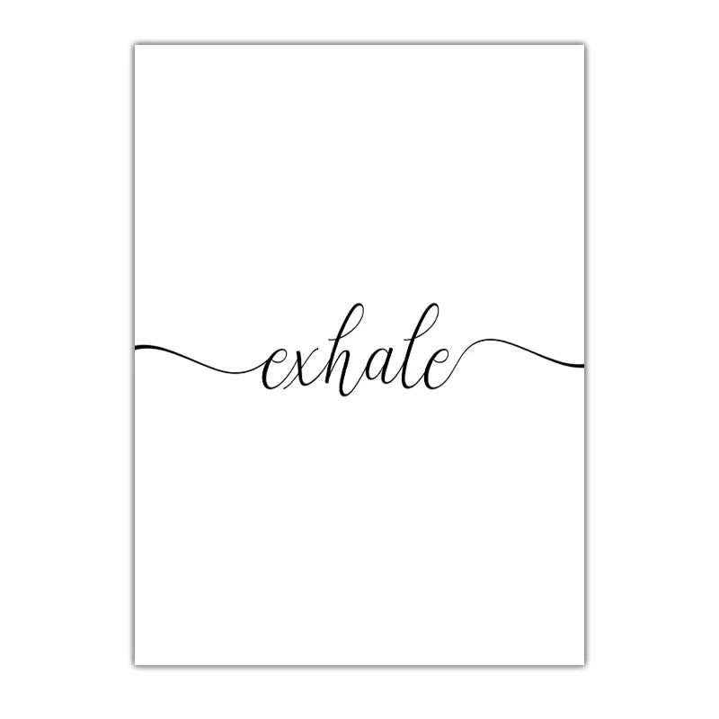 Inhale Inspirational Canvas Wall Art | Minimalist Yoga Decor Canvas Wall Art Peaceful Pleasures Health and Wellness 02 21X30cm No Frame China Mainland