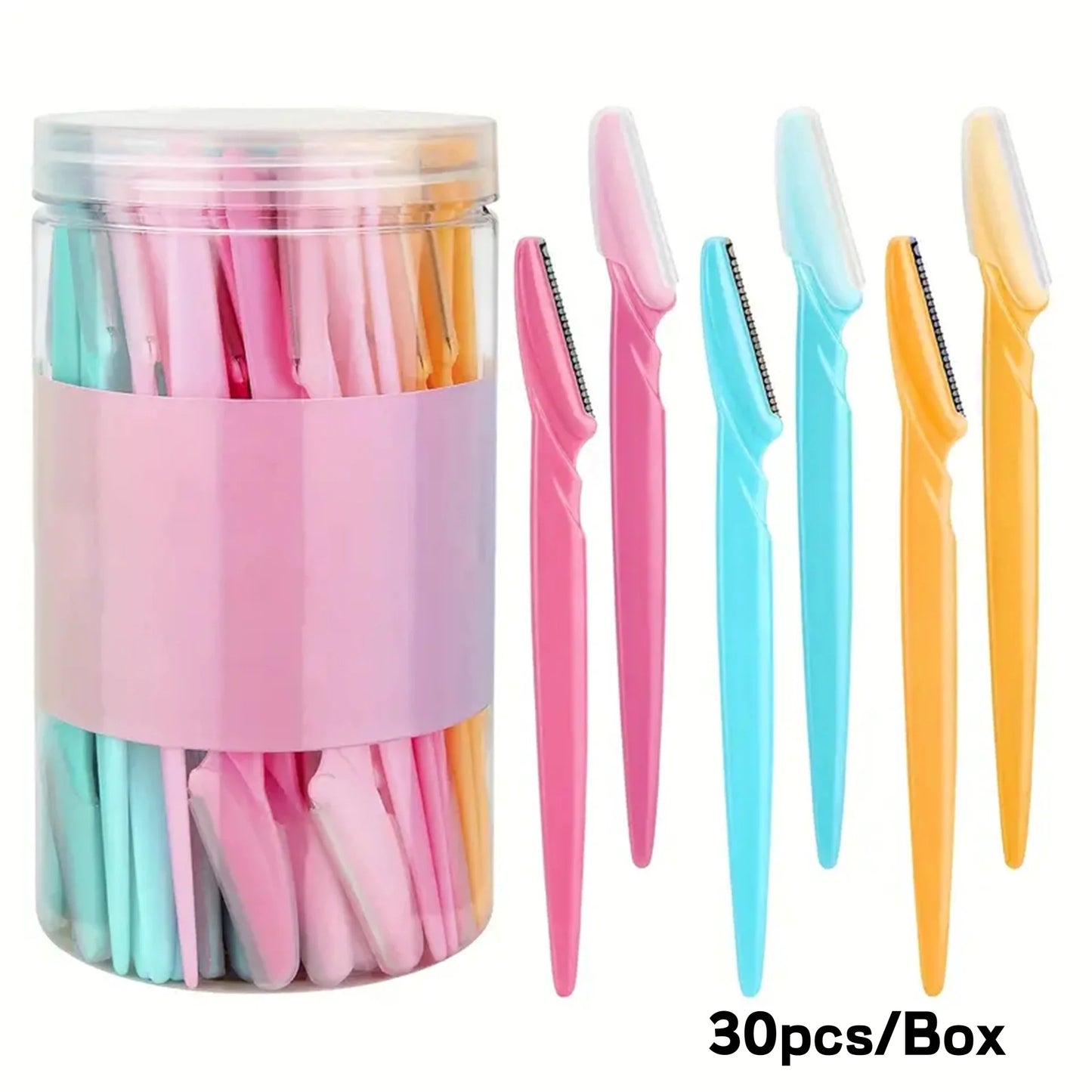 30-Piece Eyebrow Trimmer Razor Blades Set | Face Hair Shaper