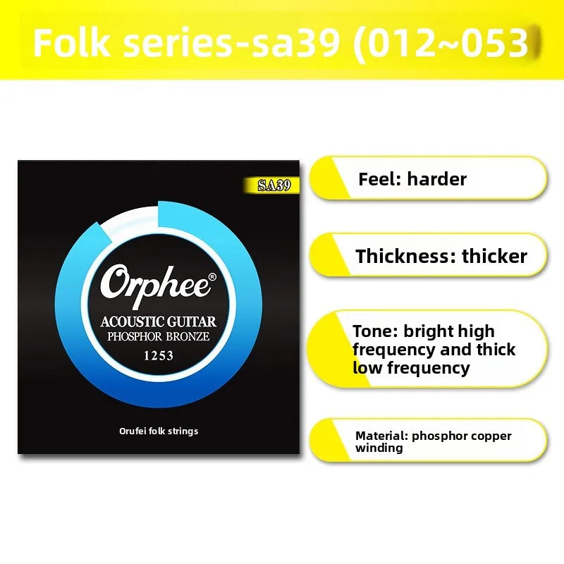 Orphee SA37 SA38 SA39 String Acoustic Guitar Strings Phosphor Bronze