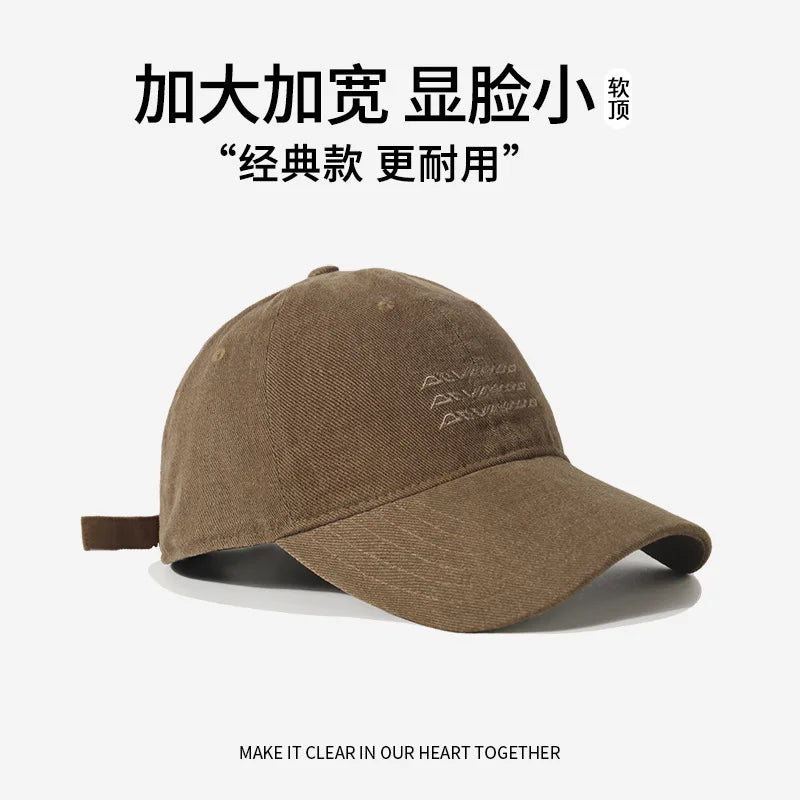 Vintage Washed Baseball Cap | Sun Protection Large Head Size