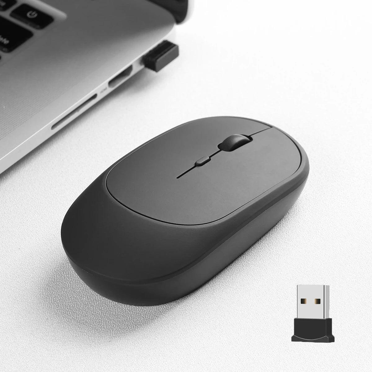 2.4Gh Wireless Gaming Mouse Dual Modes Bluetooth Ultra-Low Power Consumption,Compatible With PC Mac Computers Laptops Peaceful Pleasures Health and Wellness Black