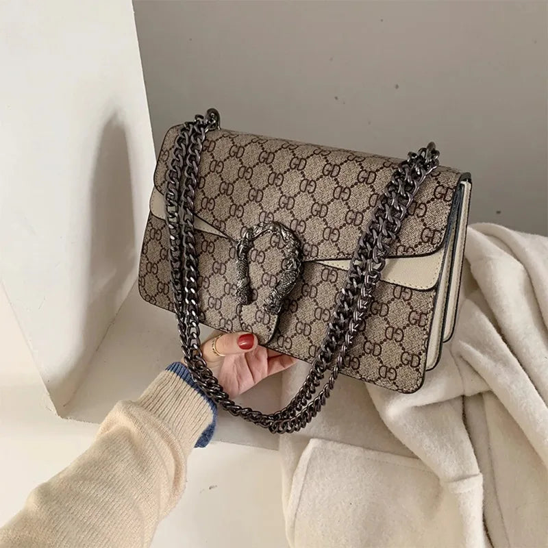 Women's Fashion Chain Crossbody Shoulder Bag | PU Purse