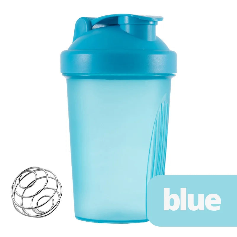 Shaker Bottle with Shaker Balls Leak Proof Drink Shaker Bottle for Shake and Pre Work Out Best Shaker Cup Peaceful Pleasures Health and Wellness Blue 400ml
