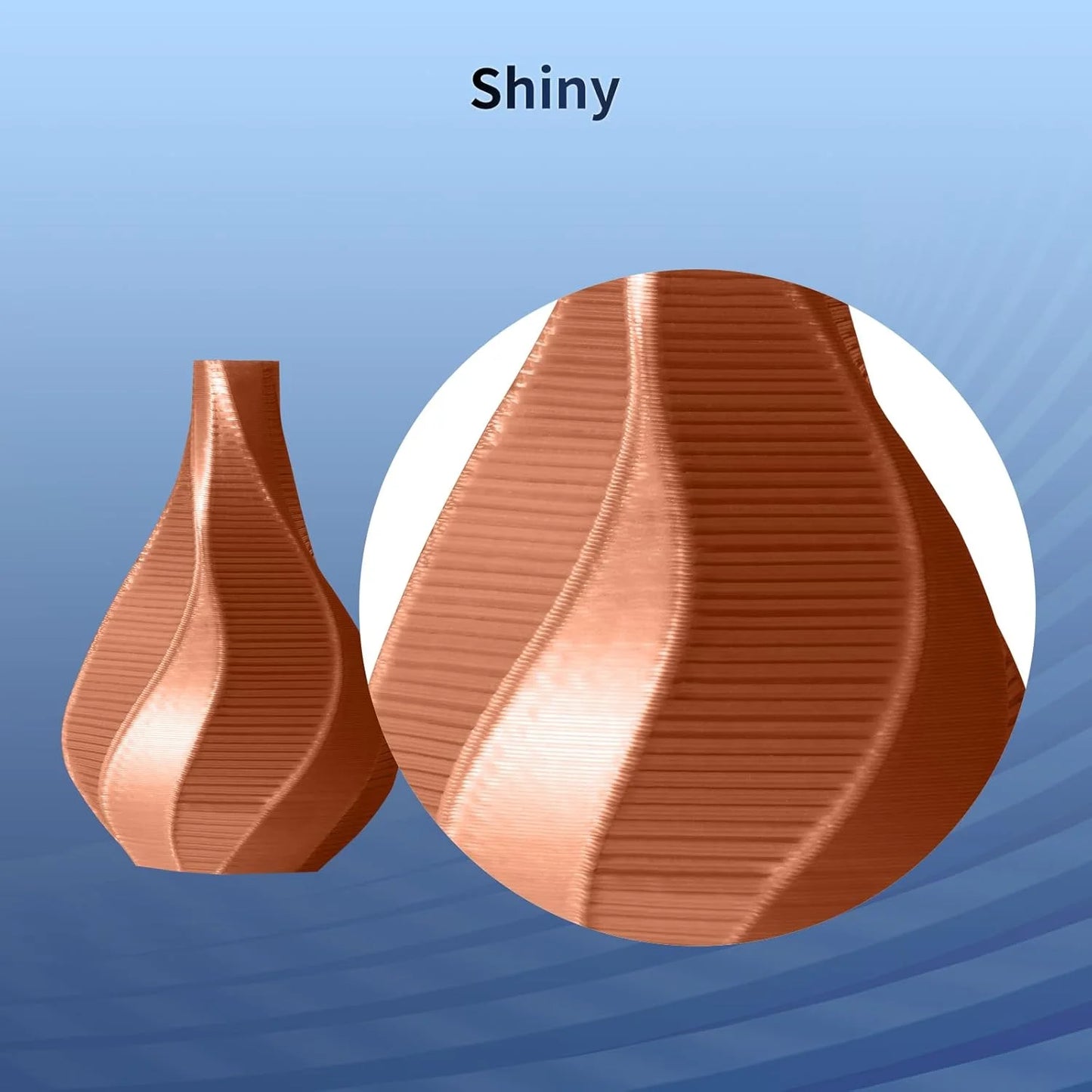 Silk PLA Filament 1.75mm Copper Metallic 250g – Clog-Free